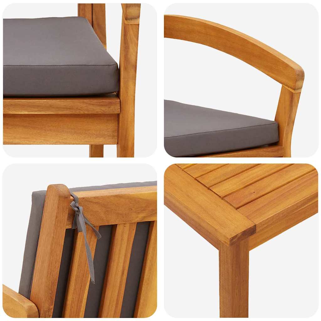 Conjunto bistro Castanho 45 x 45 x 38cm
