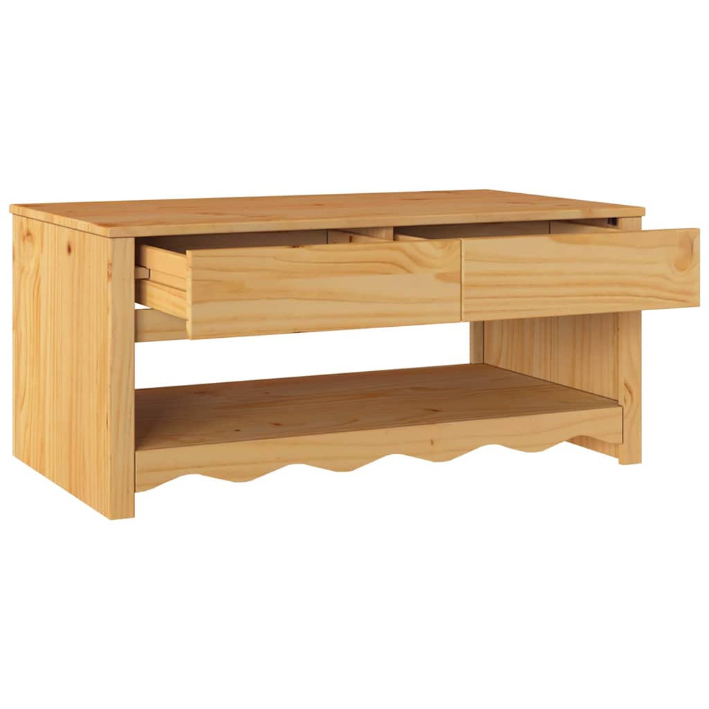 Mesa de centro com gaveta Drammen Carvalho 99 x 55 x 45 cm