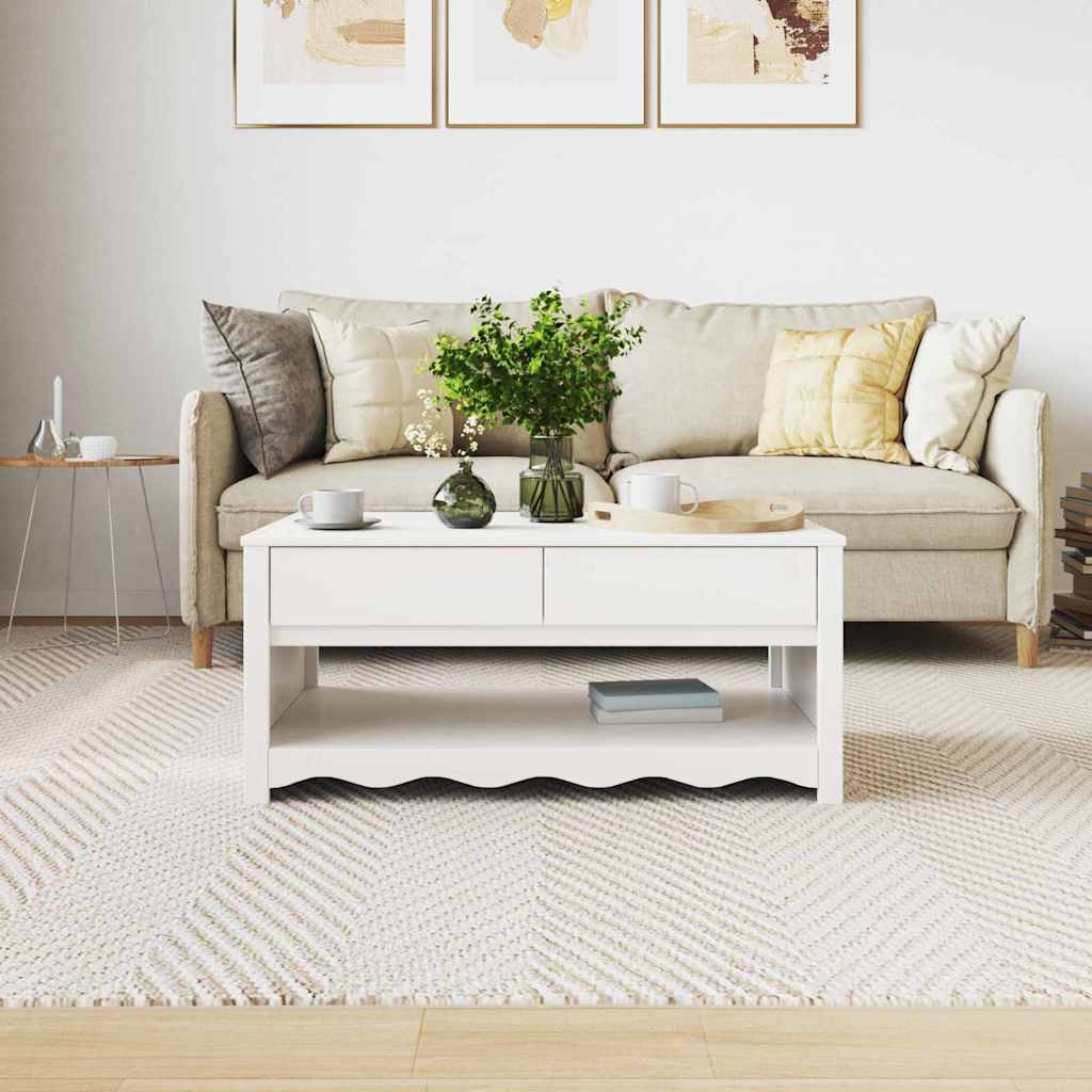 Mesa de centro com gaveta Drammen Branco 99 x 55 x 45 cm