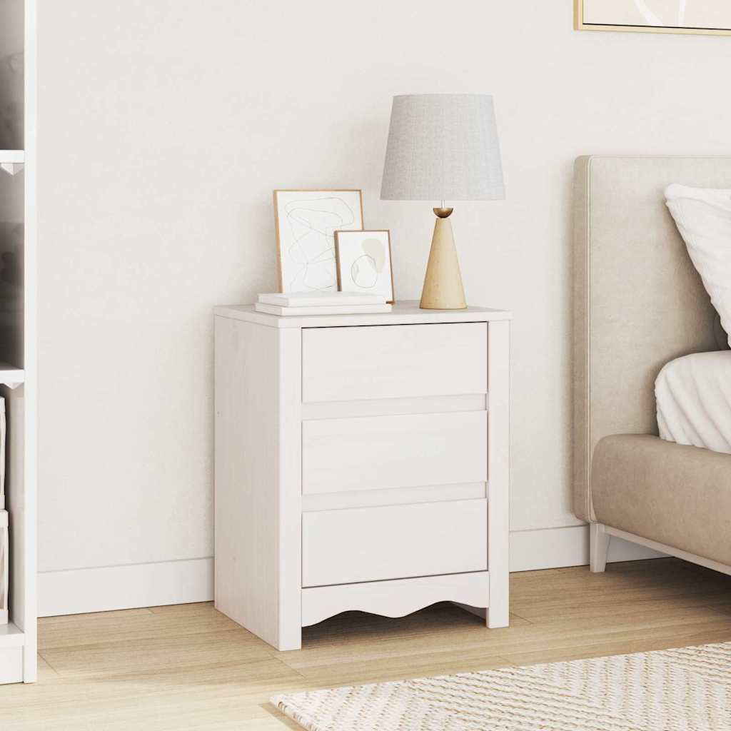 Armário de Cabeceira com gaveta Drammen Branco 45 x 35 x 56 cm