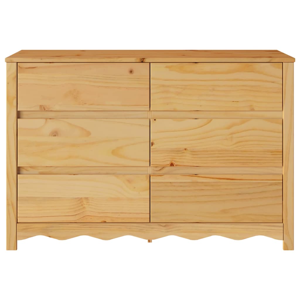 Baú de Gavetas com gaveta Drammen Carvalho 111 x 43 x 73,5 cm