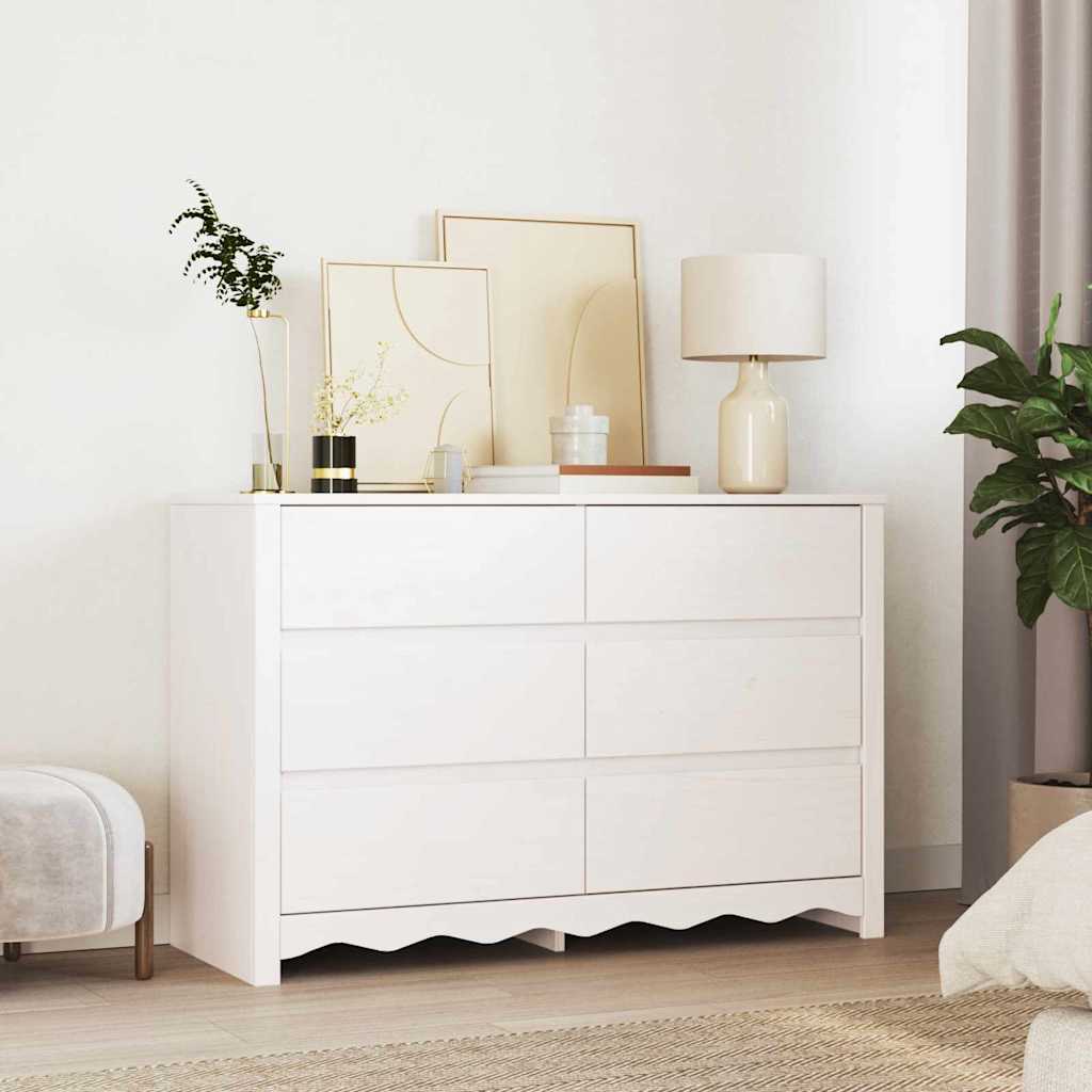 Baú de Gavetas com gaveta Drammen Branco 111 x 43 x 73,5 cm