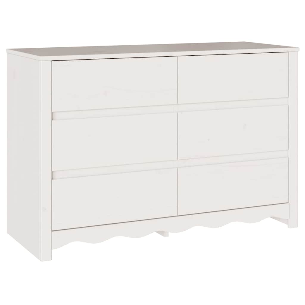 Baú de Gavetas com gaveta Drammen Branco 111 x 43 x 73,5 cm