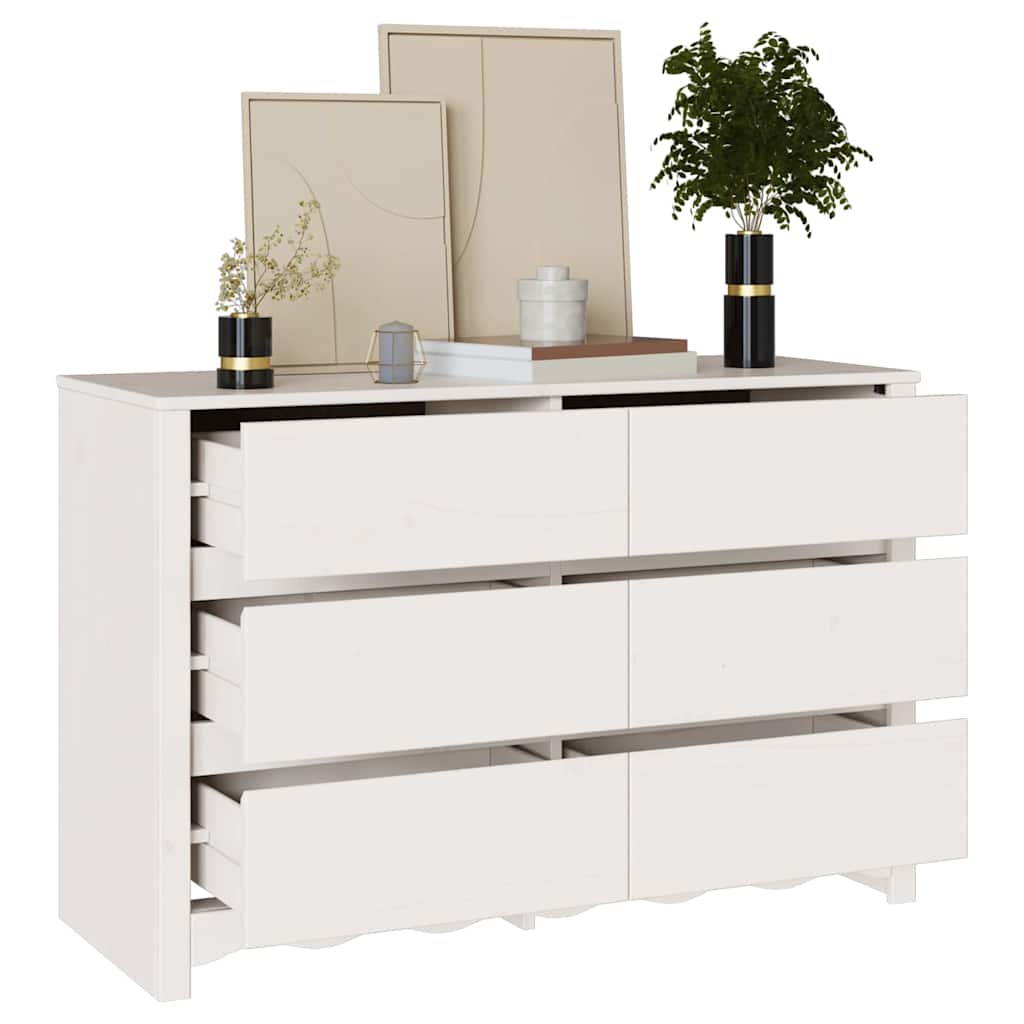 Baú de Gavetas com gaveta Drammen Branco 111 x 43 x 73,5 cm