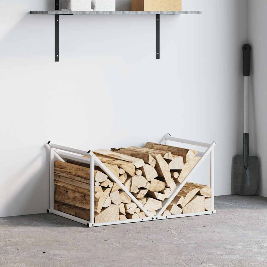 Suporte para lenha 70x43x34,5 cm aço laminado a frio branco