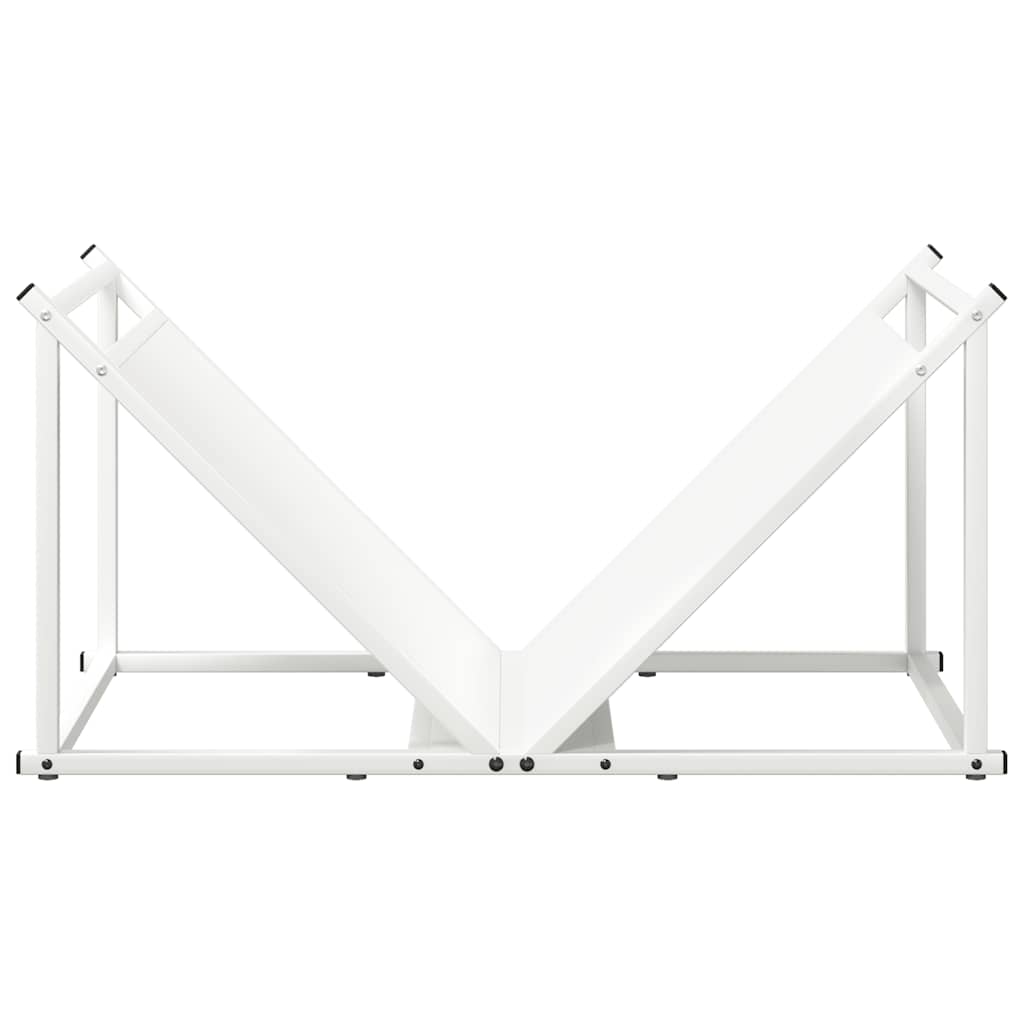 Suporte para lenha 70x43x34,5 cm aço laminado a frio branco