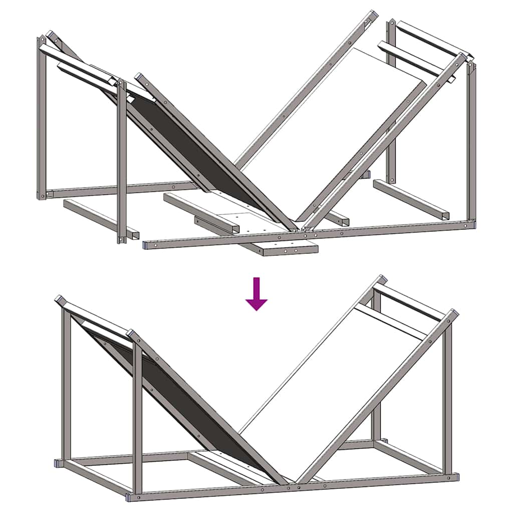 Suporte para lenha 70x43x34,5 cm aço laminado a frio branco