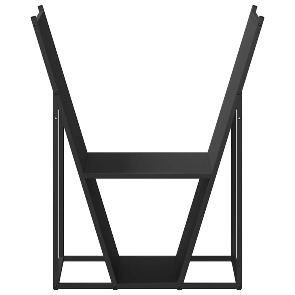 Suporte para lenha 69,5x35x81 cm aço laminado a frio preto