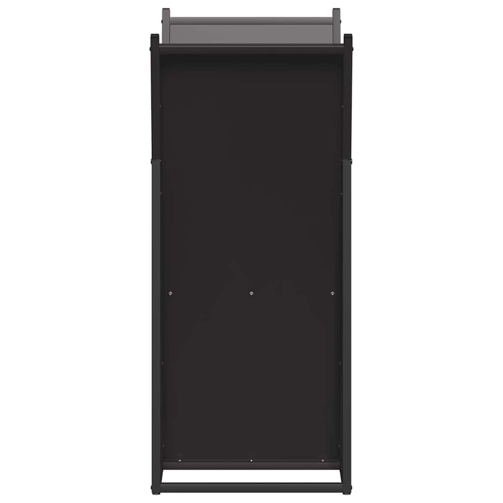 Suporte para lenha 69,5x35x81 cm aço laminado a frio preto