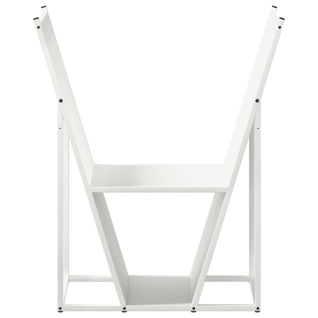 Suporte para lenha 69,5x35x81 cm aço laminado a frio branco