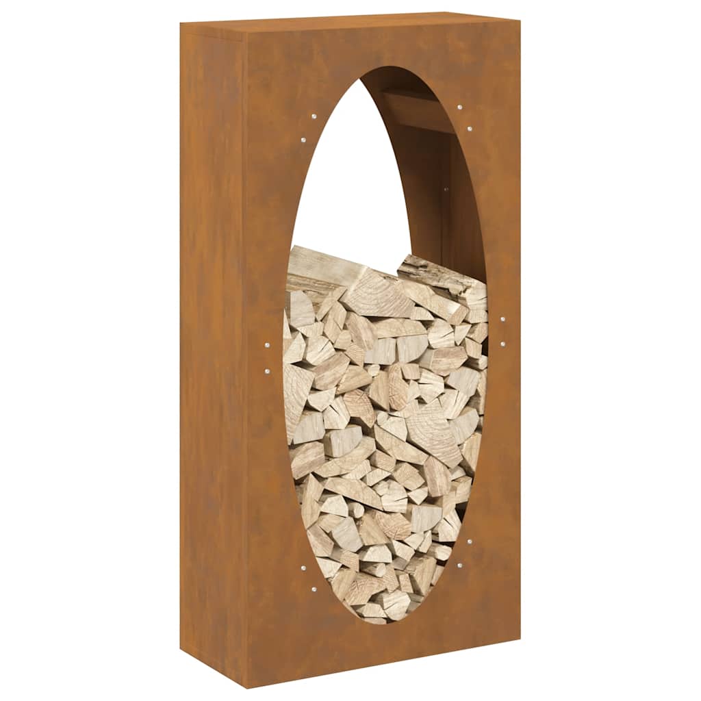Rack de lenha 50x23x100 cm aço resistente às intempéries