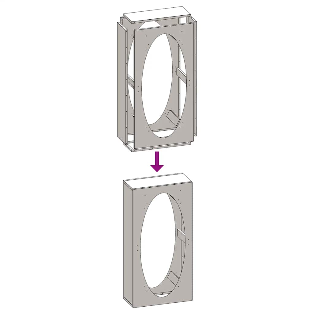 Rack de lenha 50x23x100 cm aço resistente às intempéries