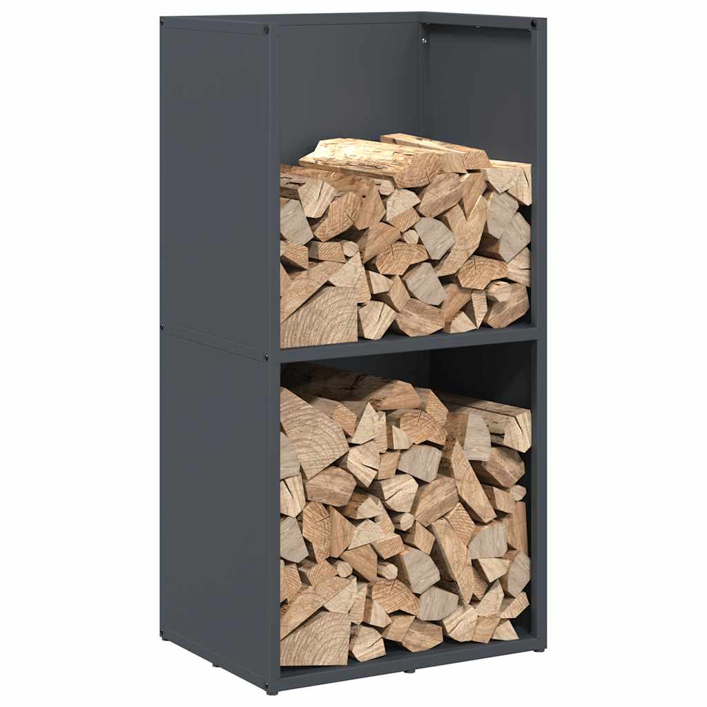 Suporte para lenha 40x30x80 cm aço laminado a frio antracite