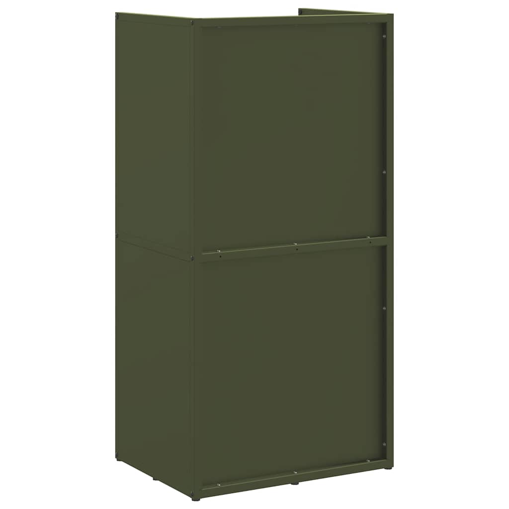 Suporte para lenha aço laminado a frio verde azeitona