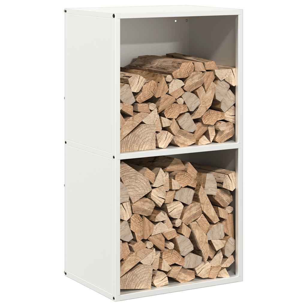 Suporte para lenha 40x30x75 cm aço laminado a frio branco
