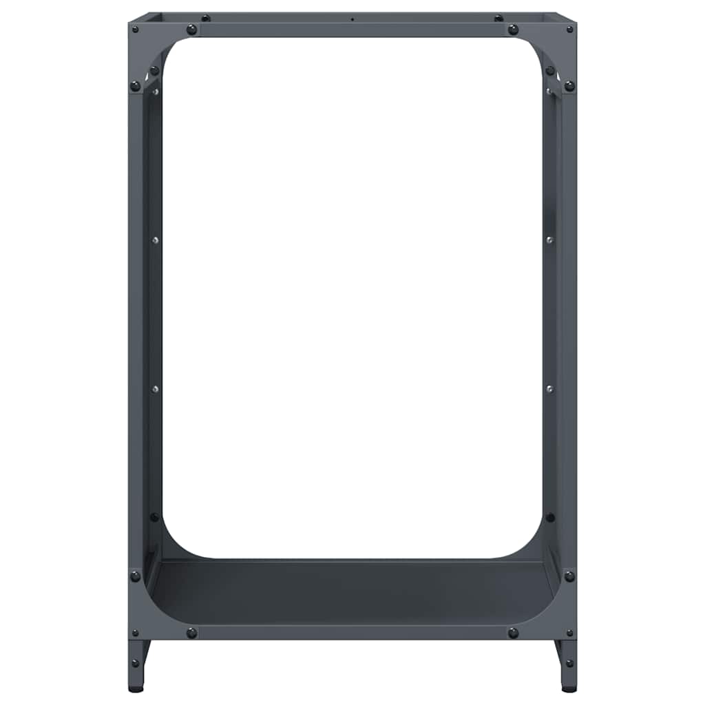 Suporte para lenha 44x28x65 cm aço laminado a frio antracite