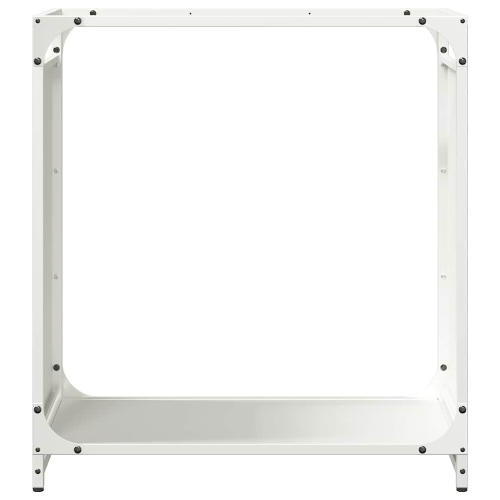 Suporte para lenha 60x28x65 cm aço laminado a frio branco