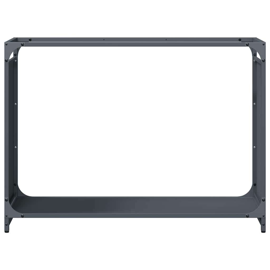 Suporte para lenha 90x28x65 cm aço laminado a frio antracite