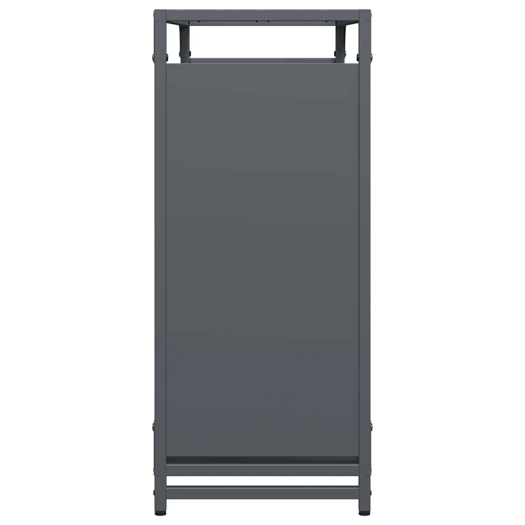 Suporte para lenha 90x28x65 cm aço laminado a frio antracite