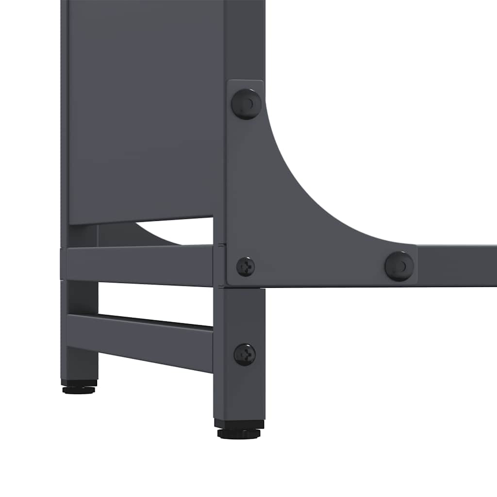 Suporte para lenha 90x28x65 cm aço laminado a frio antracite