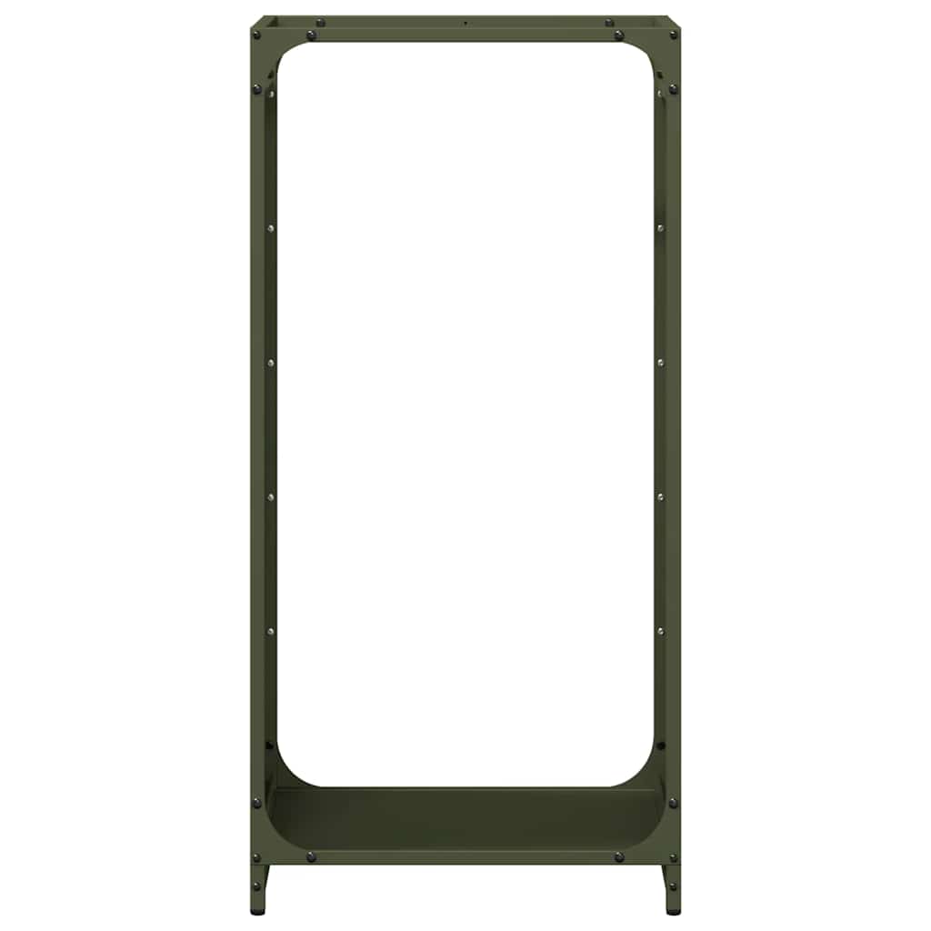 Suporte para lenha aço laminado a frio verde azeitona