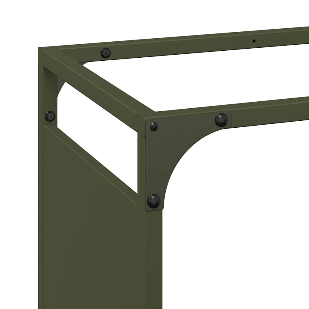 Suporte para lenha aço laminado a frio verde azeitona