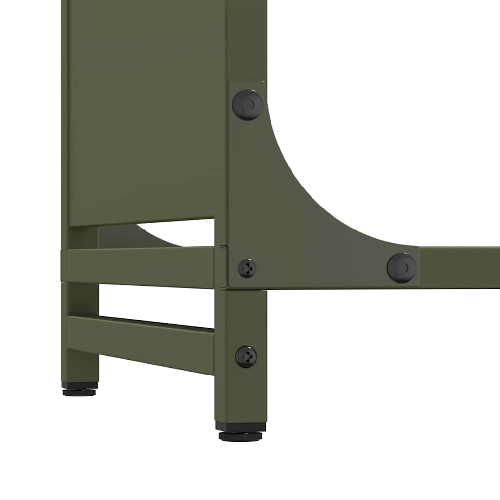 Suporte para lenha aço laminado a frio verde azeitona