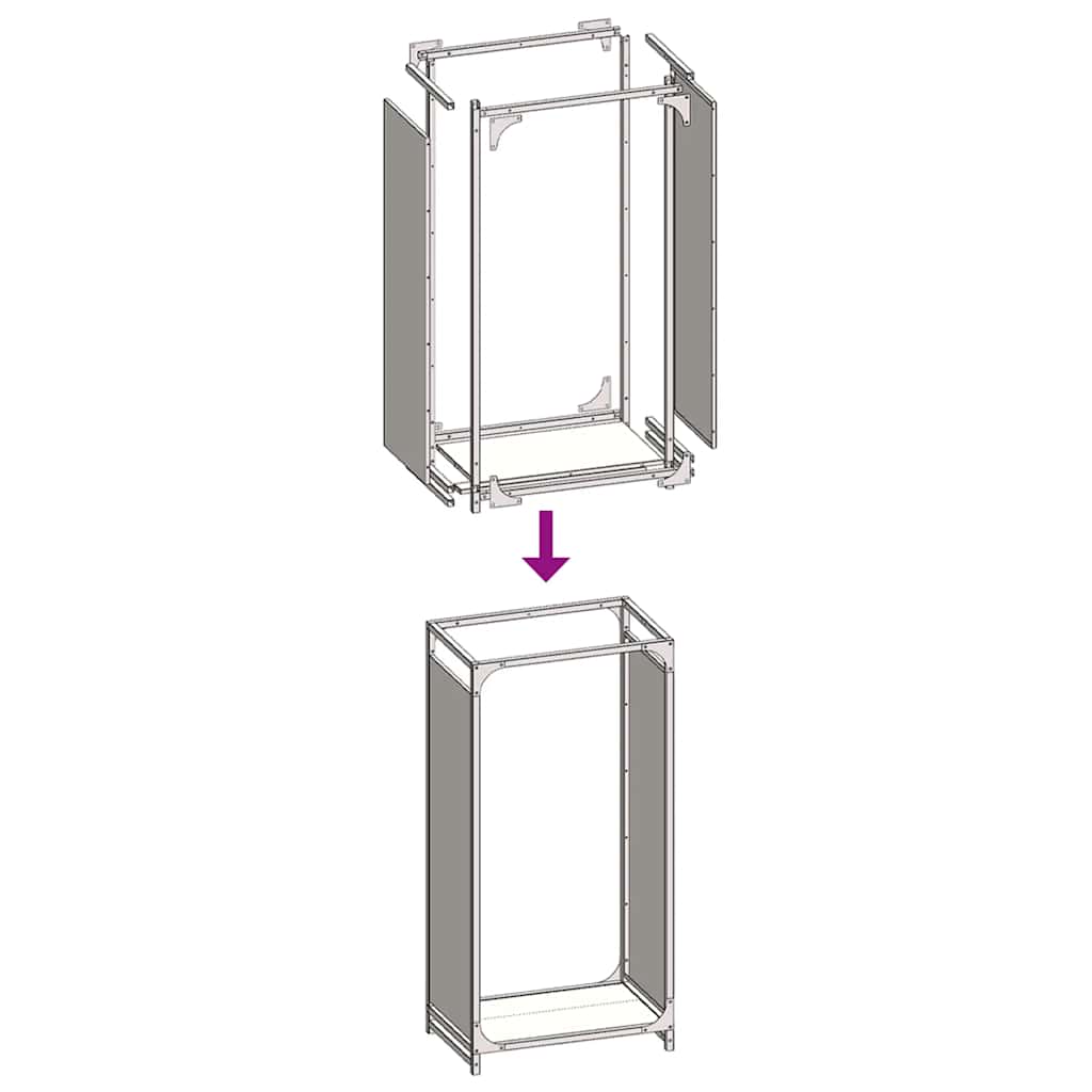Suporte para lenha aço laminado a frio verde azeitona