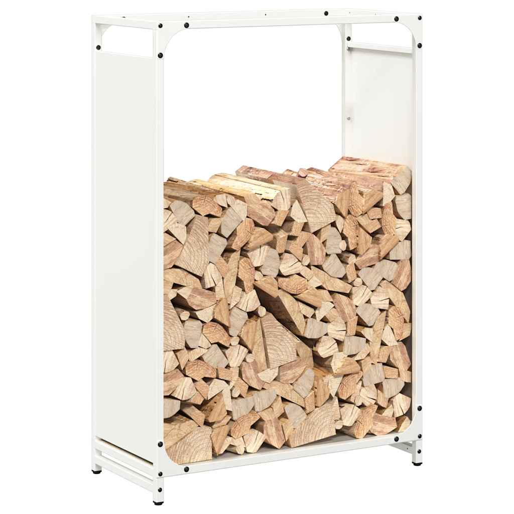 Suporte para lenha 60x28x90 cm aço laminado a frio branco