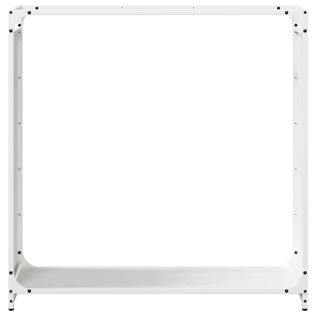 Suporte para lenha 90x28x90 cm aço laminado a frio branco