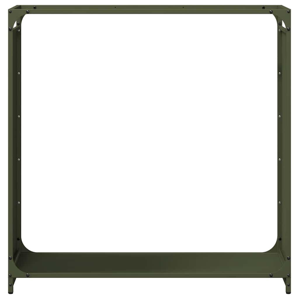 Suporte para lenha aço laminado a frio verde azeitona