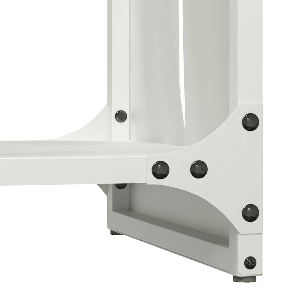 Suporte para lenha 40x30x80 cm aço laminado a frio branco