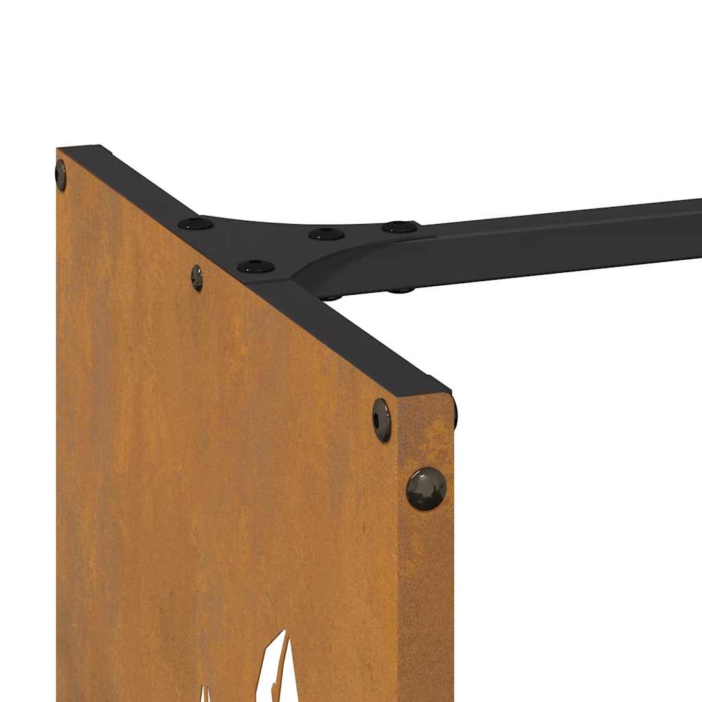 Rack Lenha 40x30x80 cm aço resistente às intempéries