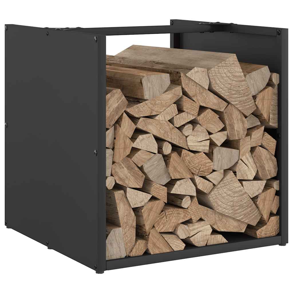 Suporte para lenha 40x40x40 cm aço laminado a frio preto