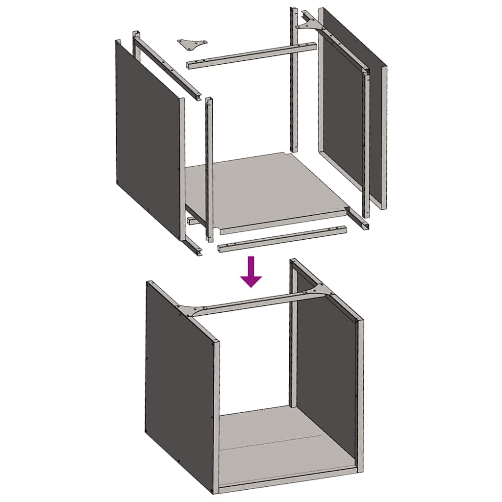 Rack Lenha 40x40x40 cm aço resistente às intempéries