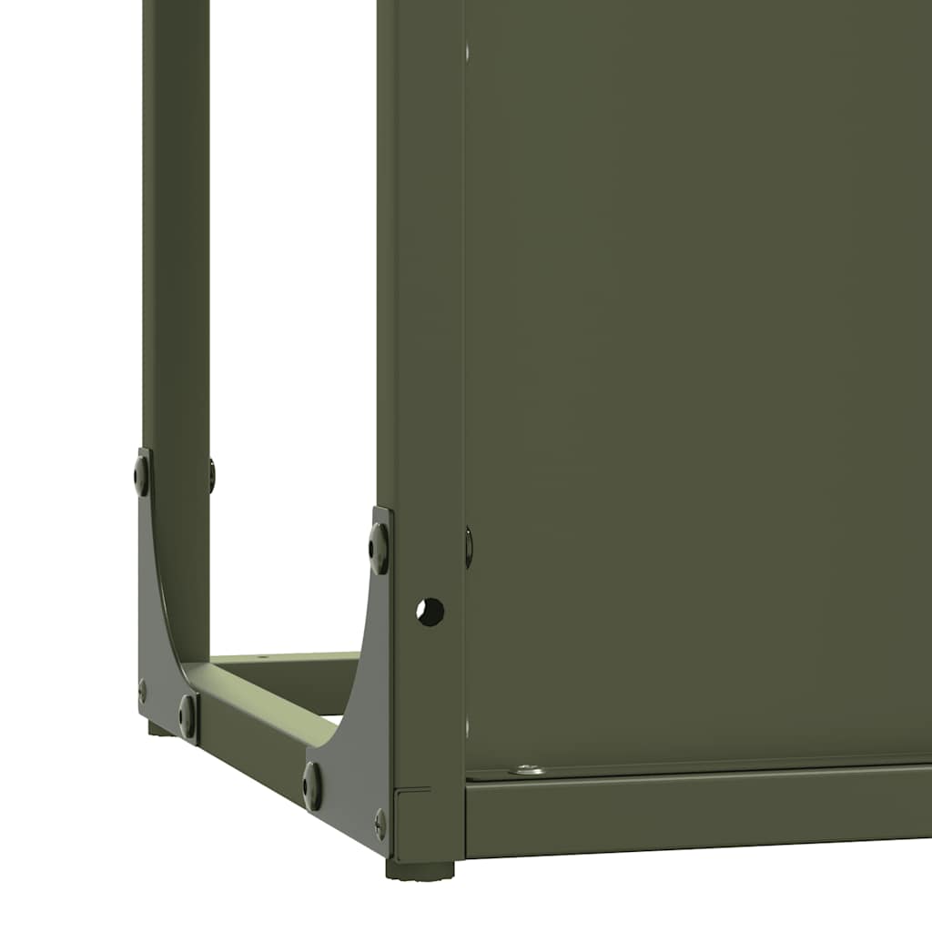 Suporte para lenha aço laminado a frio verde azeitona