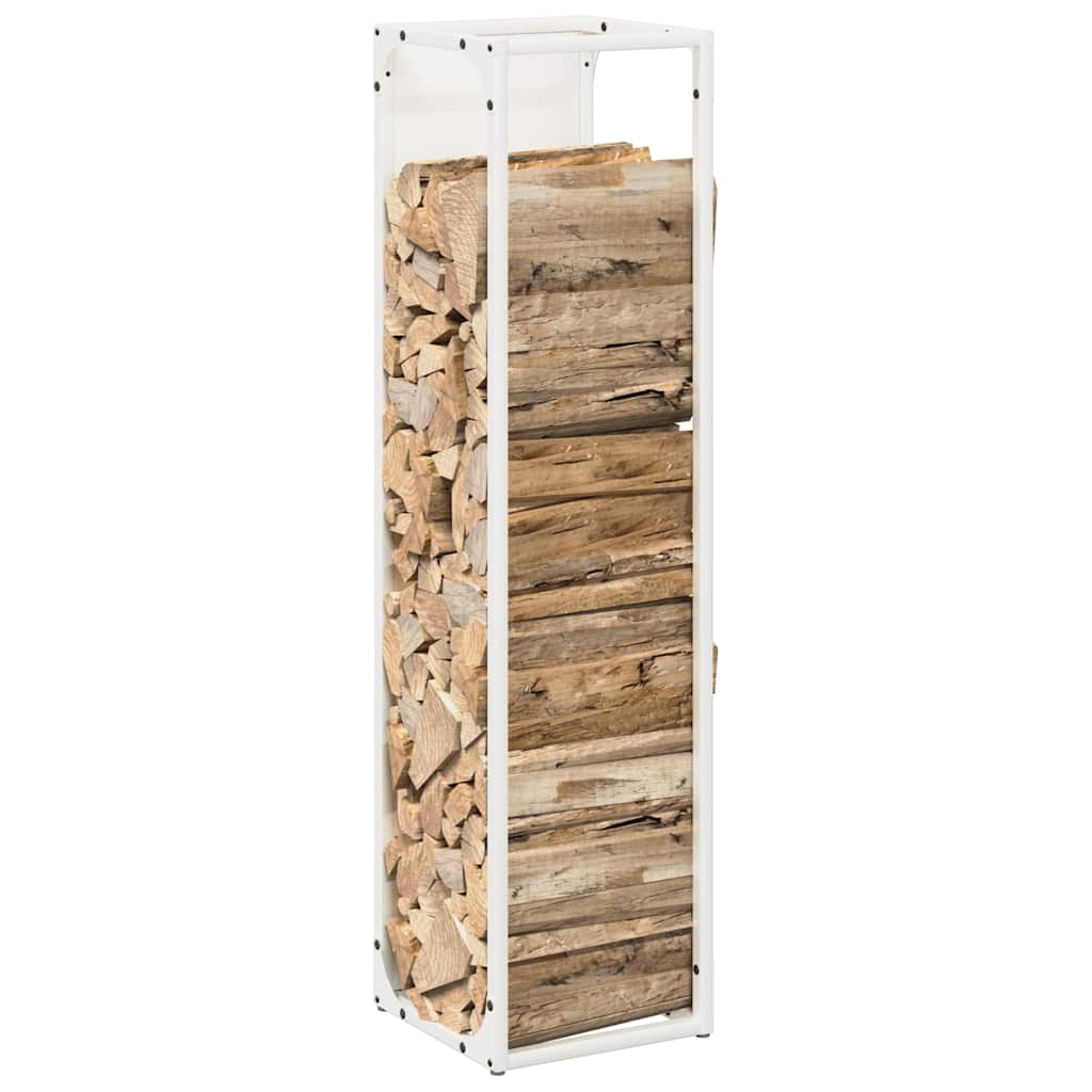 Suporte para lenha 25x25x100 cm aço laminado a frio branco