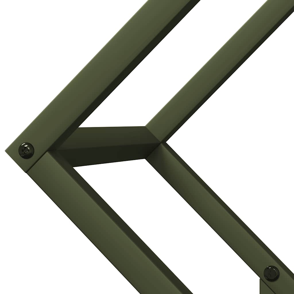 Suporte para lenha aço laminado a frio verde azeitona