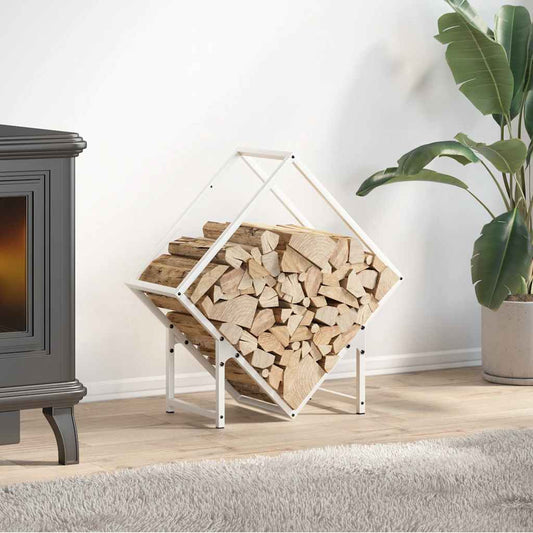 Suporte para lenha 60x25x60 cm aço laminado a frio branco