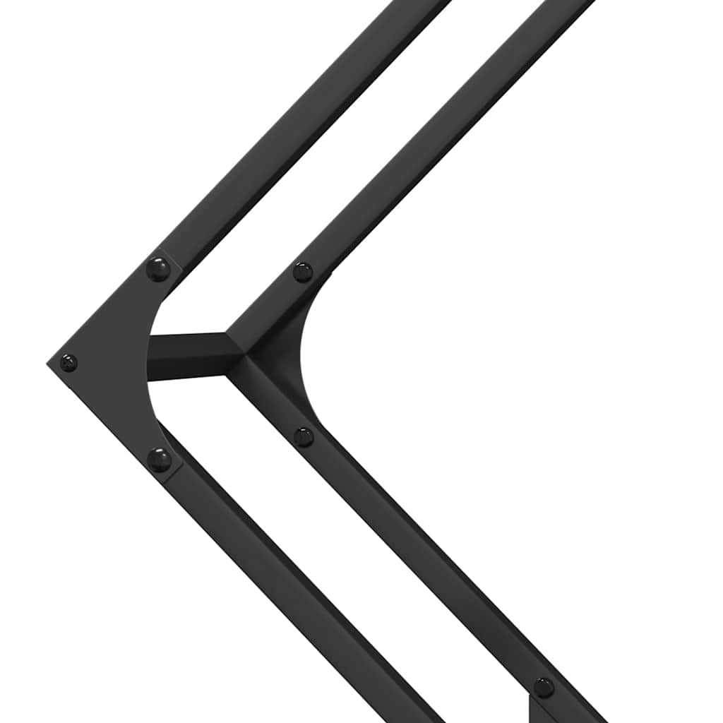 Suporte para lenha 80x25x80 cm aço laminado a frio preto