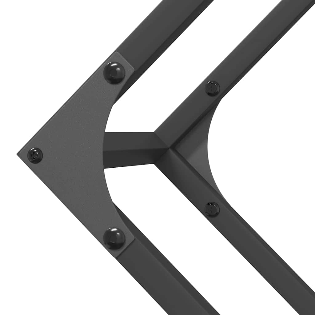 Suporte para lenha 100x25x100 cm aço laminado a frio preto