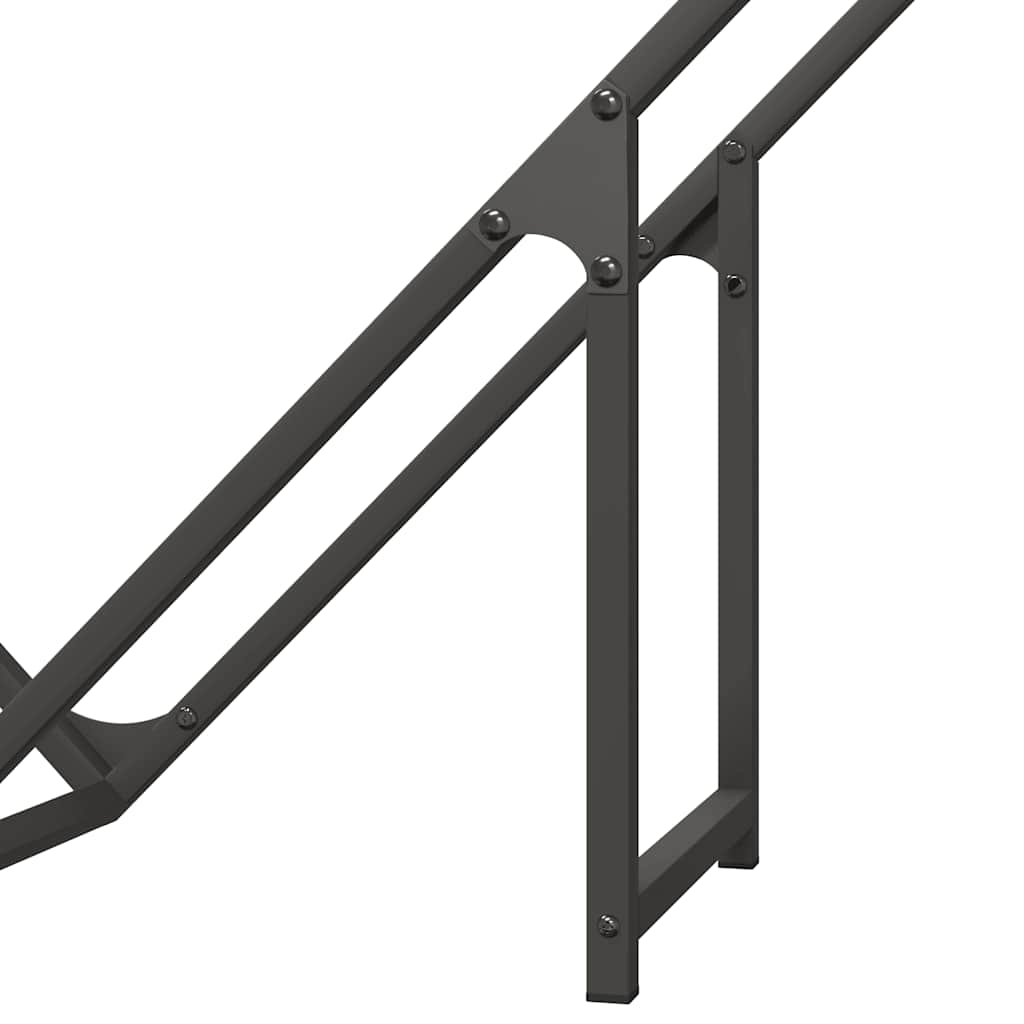 Suporte para lenha 100x25x100 cm aço laminado a frio preto