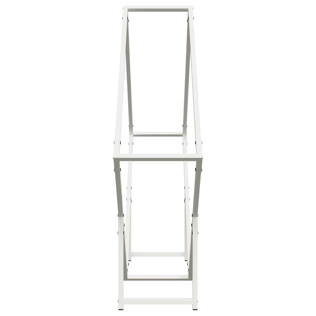 Suporte para lenha 100x25x100 cm aço laminado a frio branco