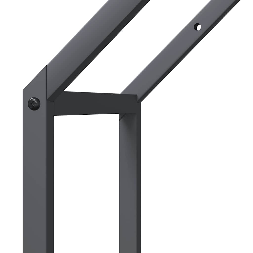 Suporte para lenha 40x25x60 cm aço laminado a frio antracite