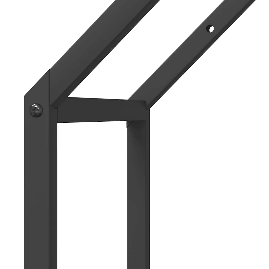 Suporte para lenha 40x25x90 cm aço laminado a frio preto