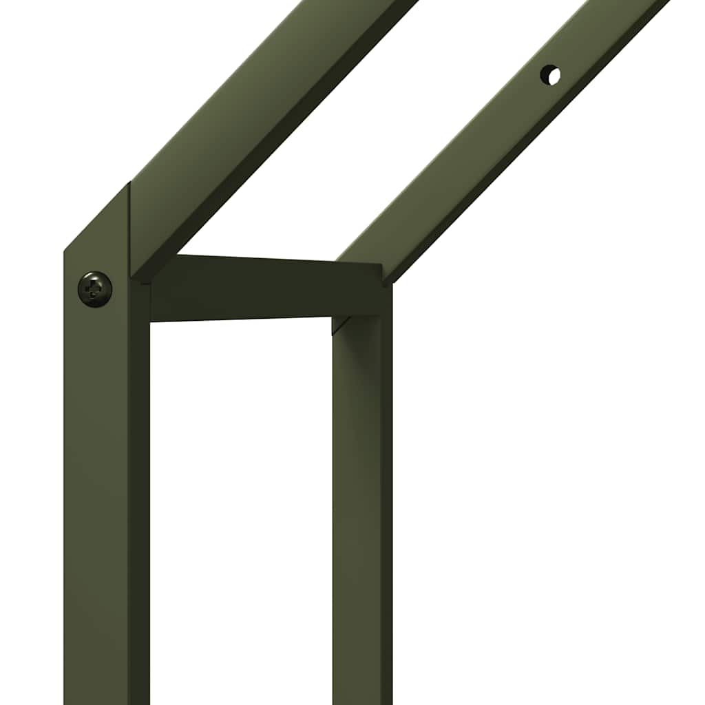 Suporte para lenha aço laminado a frio verde azeitona