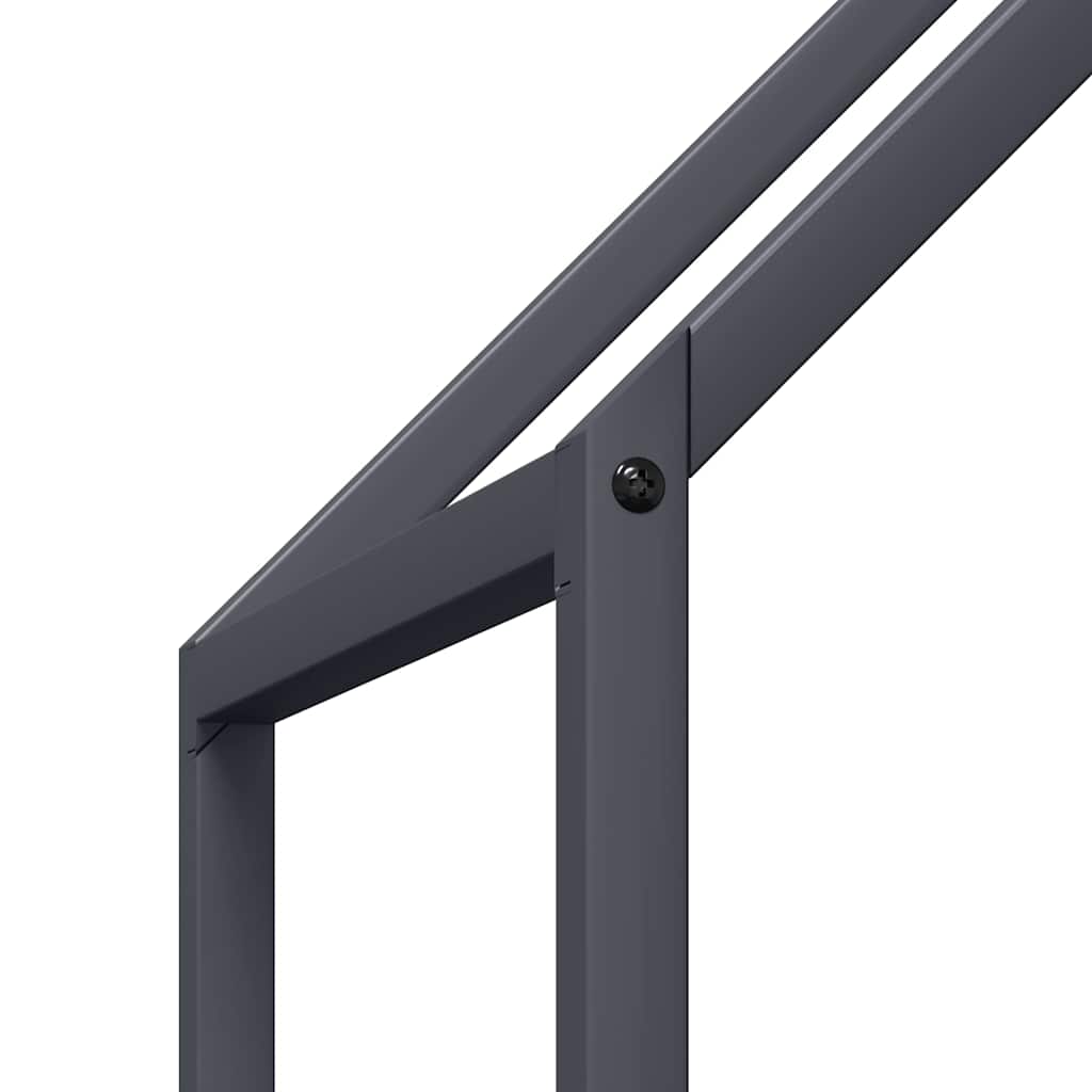 Suporte para lenha 60x25x90 cm aço laminado a frio antracite
