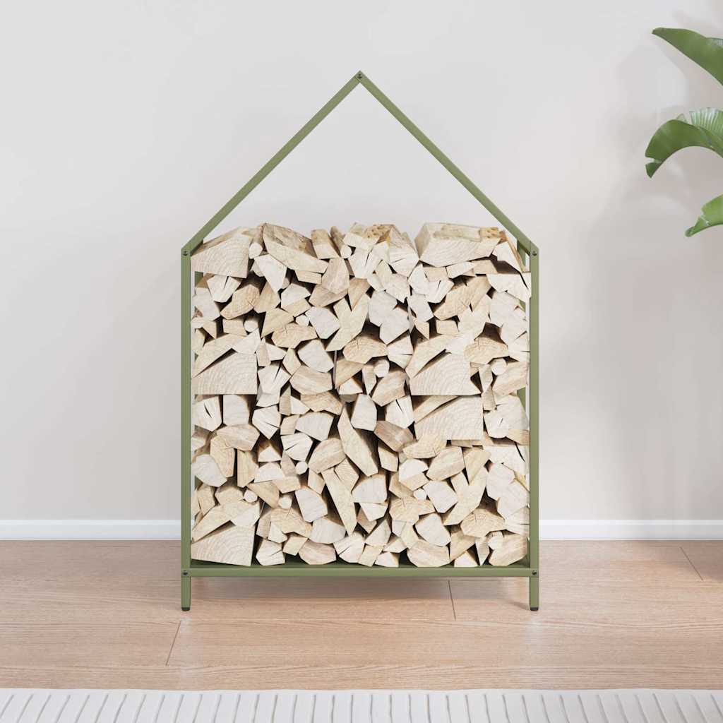 Suporte para lenha aço laminado a frio verde azeitona
