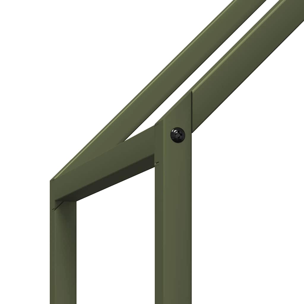Suporte para lenha aço laminado a frio verde azeitona