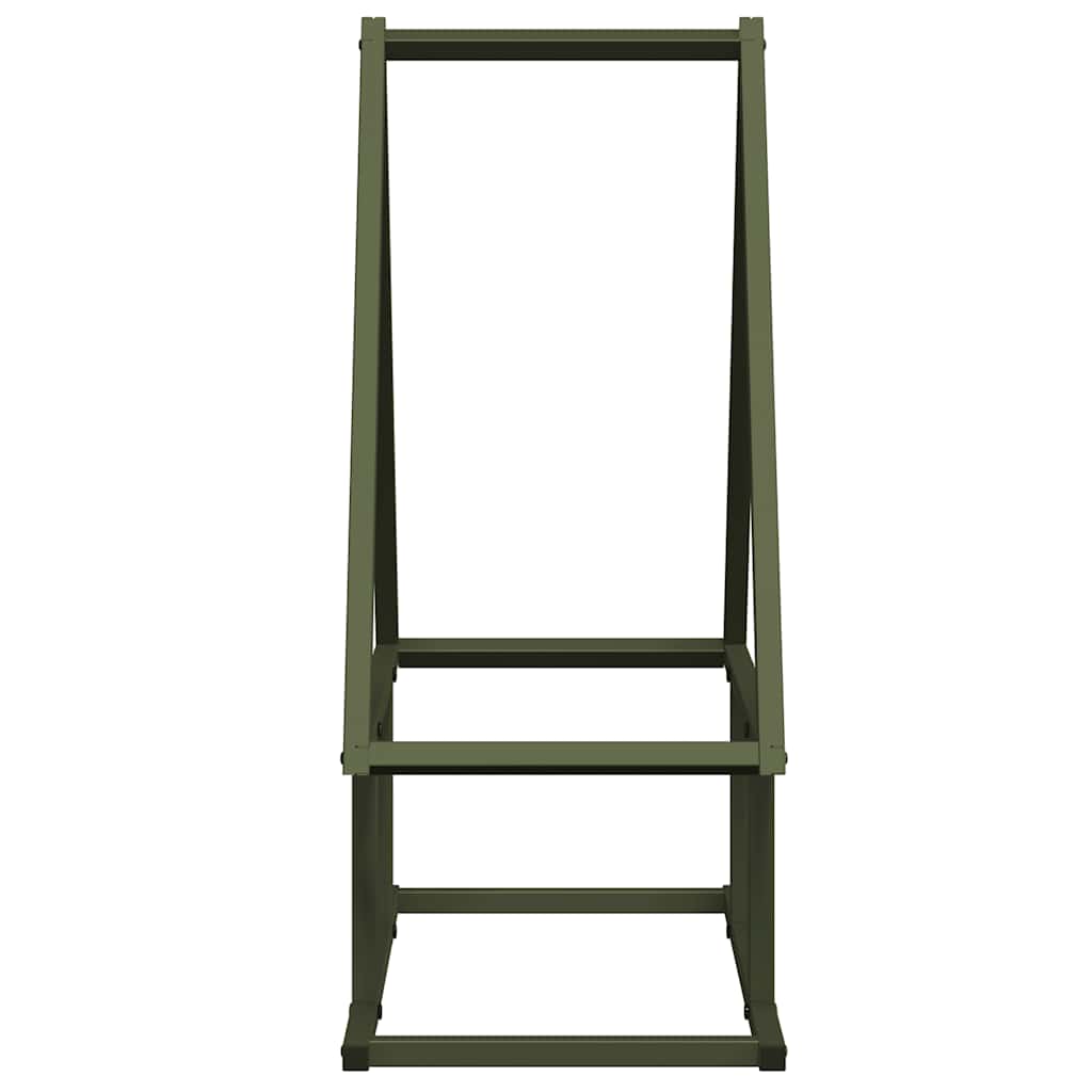 Suporte para lenha aço laminado a frio verde azeitona